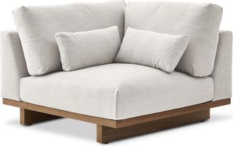 Castlery Performance Fabric Corner Sofa with Removable Covers - Grey, Dark Brown | Mori by Castlery