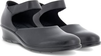 Ecco Womens Felicia Mary Jane Low Wedge In Black