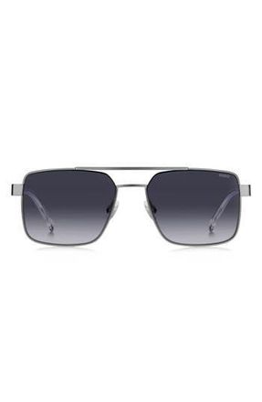 BOSS HG 1313/S 56mm Gradient Rectangle Sunglasses in Matte Ruthenium at Nordstrom Rack