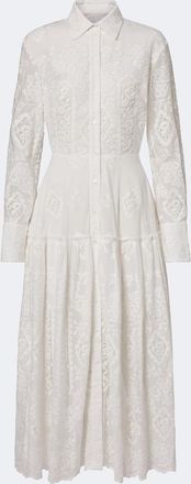 Erdem Floral embroidered cotton shirt dress