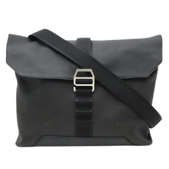 Herm&egrave;s Pre-owned Cityslide Messenger Bag Black - Dames - Pre-owned - Zwart - Maat: ONE Size Leer