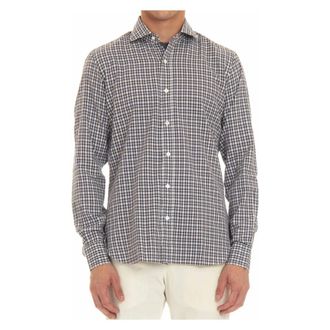 Barba Micro Patroon Maatwerk Overhemd - Heren - Casual Overhemden - Veelkleurig - M - Overhemden