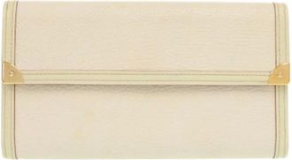 Louis Vuitton Pre-owned Wallets, female, White, Size: ONE SIZE Pre-owned Vintage Leather Wallet