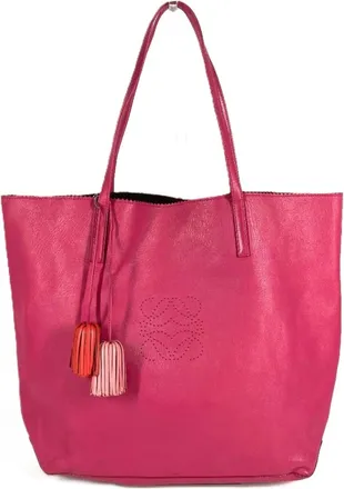Loewe Pink Leather Shoulder Bag Tote Bag (Pre-Owned)
