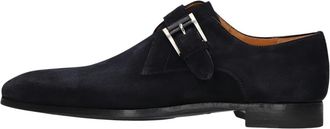 Magnanni 19531 Monk-strap Schoen - Heren - Nette schoenen - Blauw - 45 EU - Su&egrave;de - Schoenen