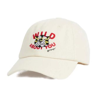 Kenzo Caps, male, Beige, Size: ONE SIZE Wild Tiger Embroidered Cap