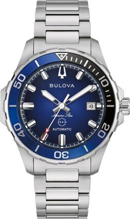Bulova Marine Star Series B Bracelet Watch, 41mm in Silver-Tone at Nordstrom