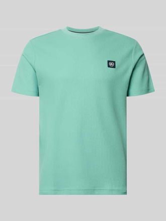 Lerros T-Shirt mit Label-Patch und Rundhalsausschnitt in Mint, Gr&ouml;&szlig;e XXXL