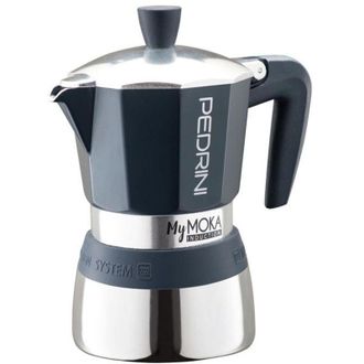 Pedrini MyMoka caffettiera italiana a induzione Marrone, Acciaio inox - Pedrini
