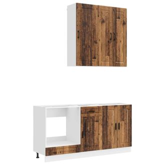 vidaXL Unidad De Cocina Porto 5 Uds. Madera Envejecida Vidaxl