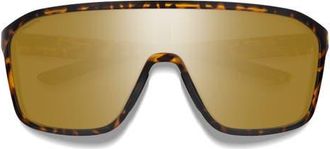 Smith Boomtown 135mm ChromaPop Polarized Shield Sunglasses in Dark Tortoise /Bronze Mirror at Nordstrom