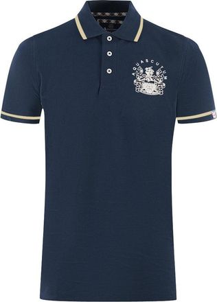 Aquascutum Volwassen uniseks Aldis poloshirt met stippen (Marineblauw)
