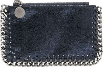 Stella McCartney Falabella card holder - women - Brass/Artificial Suede - One Size - Blue