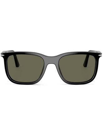 Persol Renzo zonnebril met rechthoekig montuur - Zwart