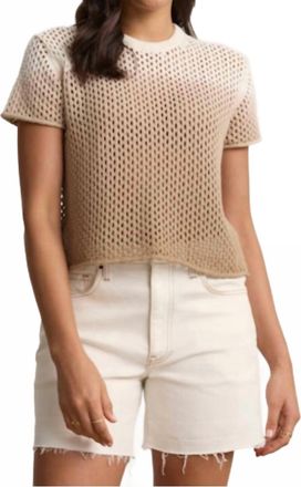 Velvet Poppy Sweater Top In Stonewall