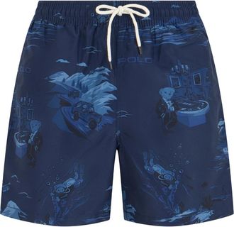 Polo Ralph Lauren Traveler Zwembroek - Heren - Strandmode - Blauw - S - Polyester - Badmode