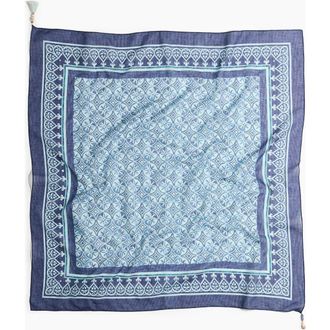H&M Printed Cotton Scarf in Blue/patterned at Nordstrom