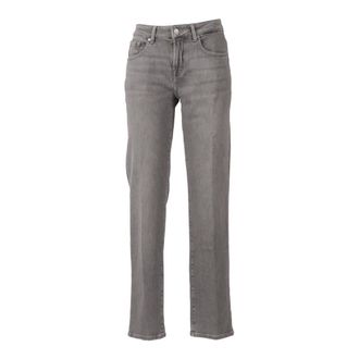 7 For All Mankind Straight Jeans, female, Gray, Size: W30 Calie Straight Panalu