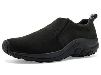 Merrell Jungle Moc Nubuck Mens Slip on Shoes Black/Black : 10.5 M, Leather/Nubuck