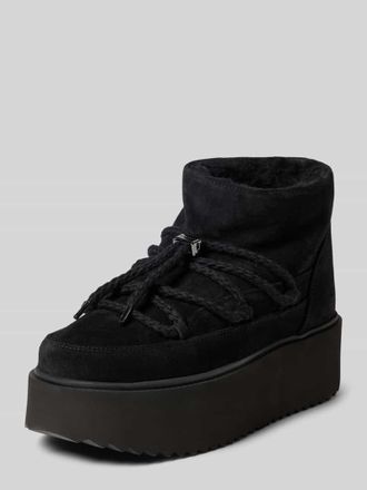 INUIKII Snow Boots aus Leder mit Plateausohle in Black, Gr&ouml;&szlig;e 37