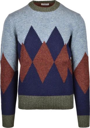 Ballantyne Wollen Trui Ronde Hals Pullover - Heren - Ronde hals truien - Veelkleurig - 2XL - Wol - Truien & Vesten