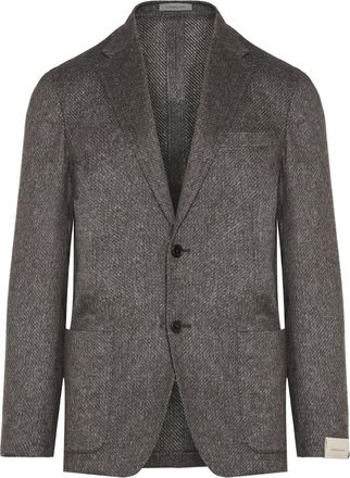 Corneliani Blazer con motivo spigato - Grigio
