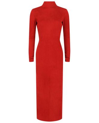 Ferragamo Backless Suede Dress