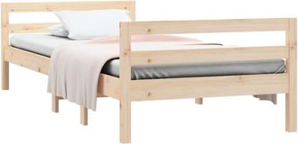 vidaXL Estructura De Cama Sin Colch&oacute;n Madera Maciza De Pino 90x190 Cm Vidaxl