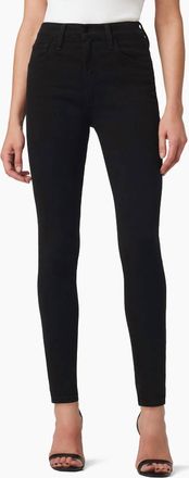 Joe's Charlie Ankle Velvet High Rise Skinny Jeans In Black