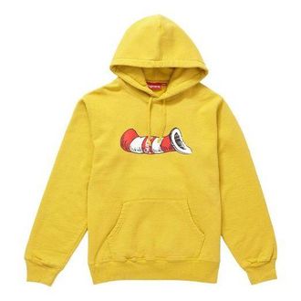 SUPREME FW18 Cat in the Hat Hooded Sweatshirt Mustard SUP-FW18-551