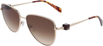 Liu Jo Stijlvolle zonnebril Lj 161S in kleur 731 - Dames - Zonnebrillen - Geel - 58 MM - Accessoires