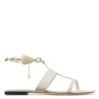 Jimmy Choo London Reed Leather Flat Sandals