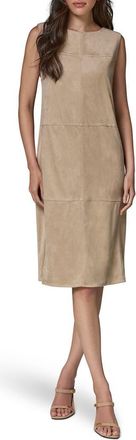 DKNY Faux Suede Sheath Dress in Oatmilk at Nordstrom, Size 12