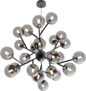 Maytoni Hängelampe Dallas Grey/Schwarz, 24-flammig ø 65 cm