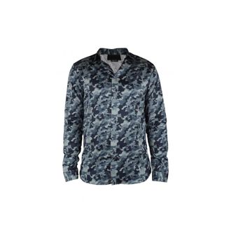 Philipp Plein Overhemden, Heren, Veelkleurig, L, Katoen, LS Camouflage Shirt