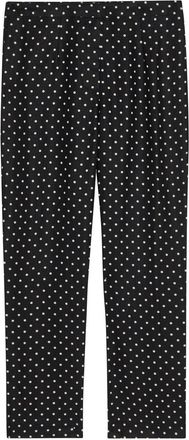 Faithfull The Brand Iria Polka dot Linen Capri Trousers - Black And White - S (UK8-10 / S)