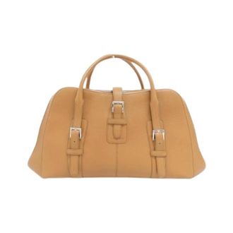 Loewe Pre-owned Senda Leren Schoudertas - Dames - Pre-owned - Bruin - Maat: ONE Size Leer