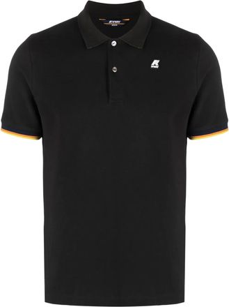 K-Way Polo con applicazione logo - Nero