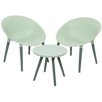 Jardideco Set Pieghevole Acciaio/rattan Sint Ares
