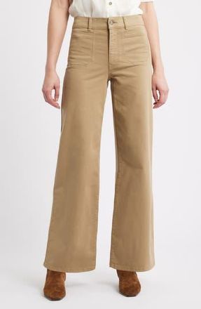 Frame Denim Le Slim Modernist Pocket Palazzo Jeans in Khaki at Nordstrom Rack, Size 31