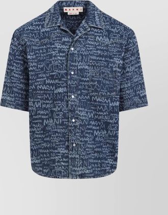 Marni denim shirt signature print
