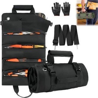 OEM Bolsa De Almacenamiento De Herramientas, Organizador Enrollable Resistente Con Bolsillos Extra&iacute;bles, Bolsa De Almacenamiento Plegable Y Port&aacute;til Para 