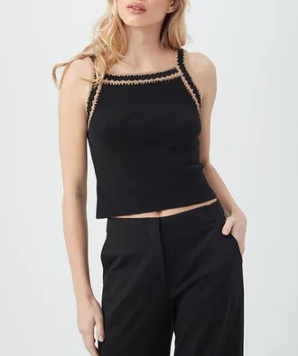 Trina Turk Suez Cami in Black/camel at Nordstrom, Size X-Small