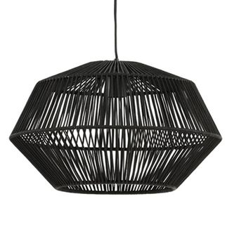 Light And Living Light & Living - L&aacute;mpara Colgante - Deya - Negro - Algod&oacute;n - &Oslash;