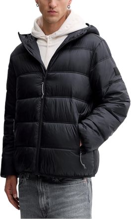 Tommy Hilfiger Mens Essential Puffer Hooded Jacket - Black - Size X-Large