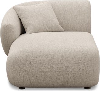 Castlery Auburn Left Chaise Customized, Performance Classic Twill Light Grey, Spill Resistant, Modular Sofa by Castlery