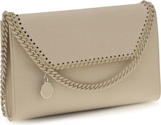 Stella McCartney Womens Eco Shaggy Shoulder Bag Pearl Polyester