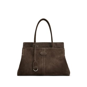 Tod's Suede Logo-patch Tote Bag