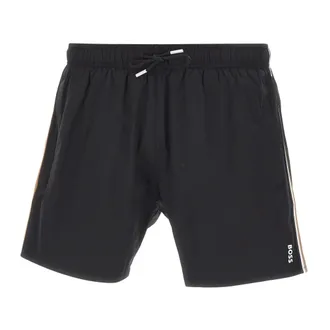 HUGO BOSS Badmode, Heren, Zwart, S, Polyester, Iconische Zwemshorts