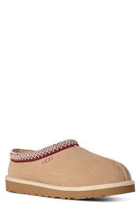 UGG Tasman II Genuine Shearling Lined Slipper in Driftwood /Biking Red at Nordstrom Rack, Size 7